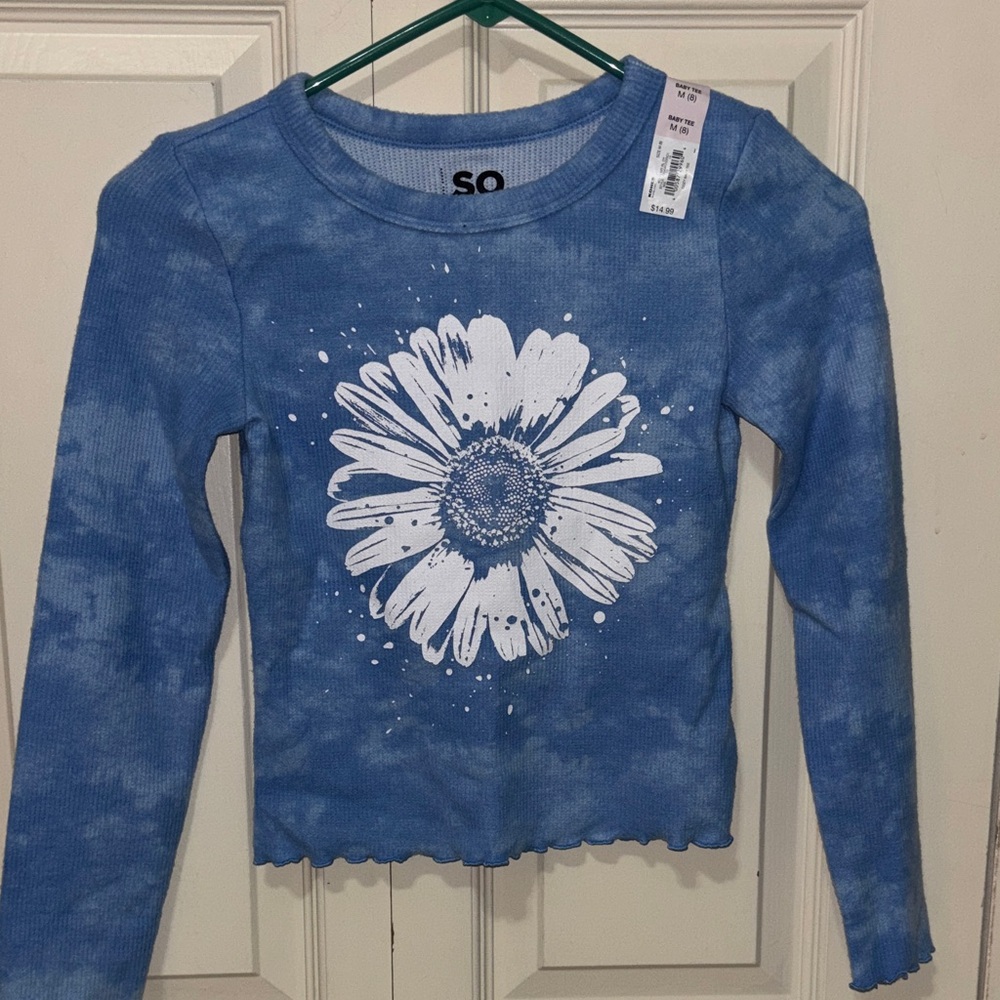 SO Kids Blue Floral Long Sleeve Tee